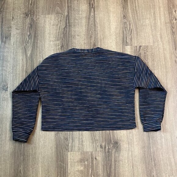 Lanston Sport Ribbed Striped Sweatshirt Sz L - Picture 13 of 13
